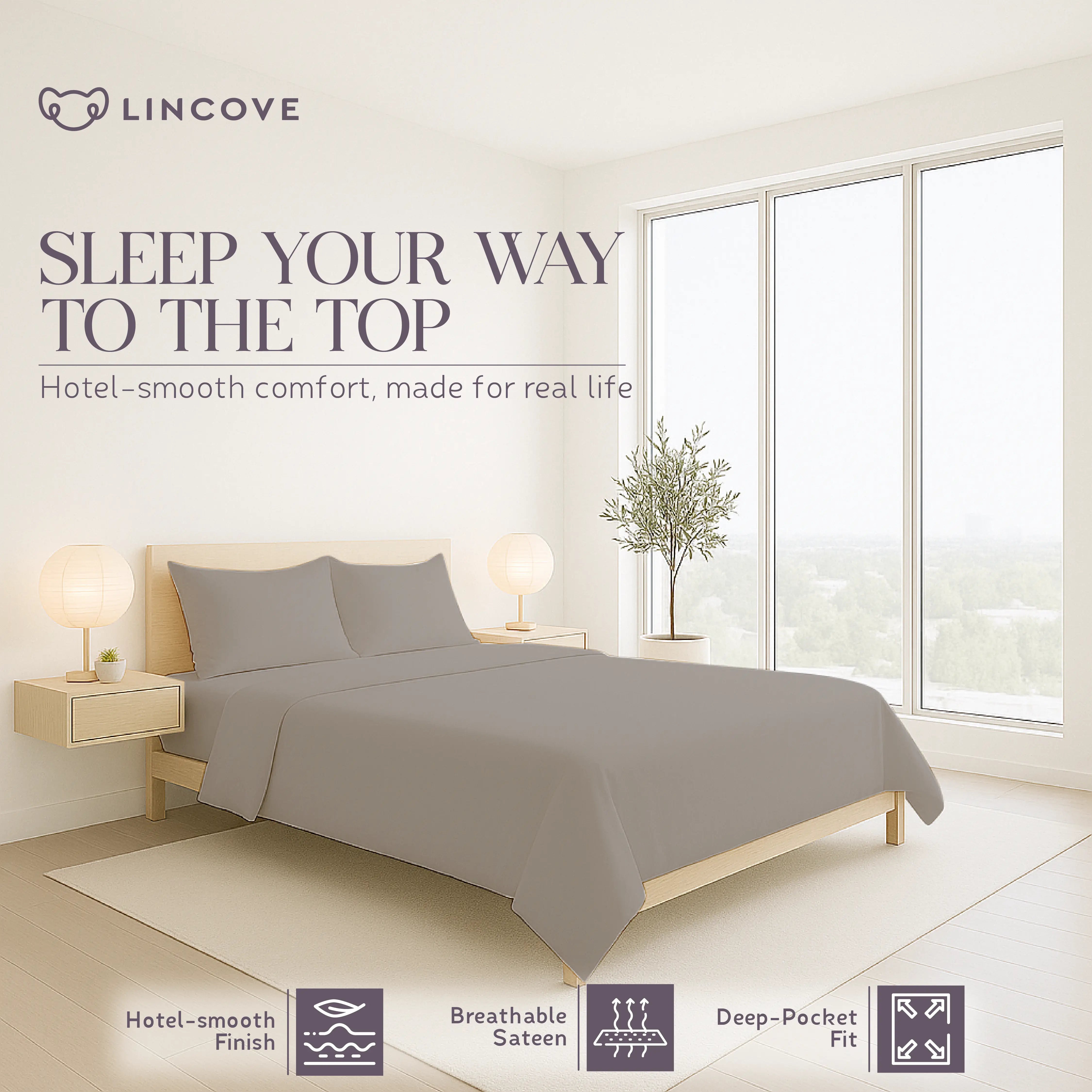 100% Cotton Sheet Set | Luxe Hotel Collection