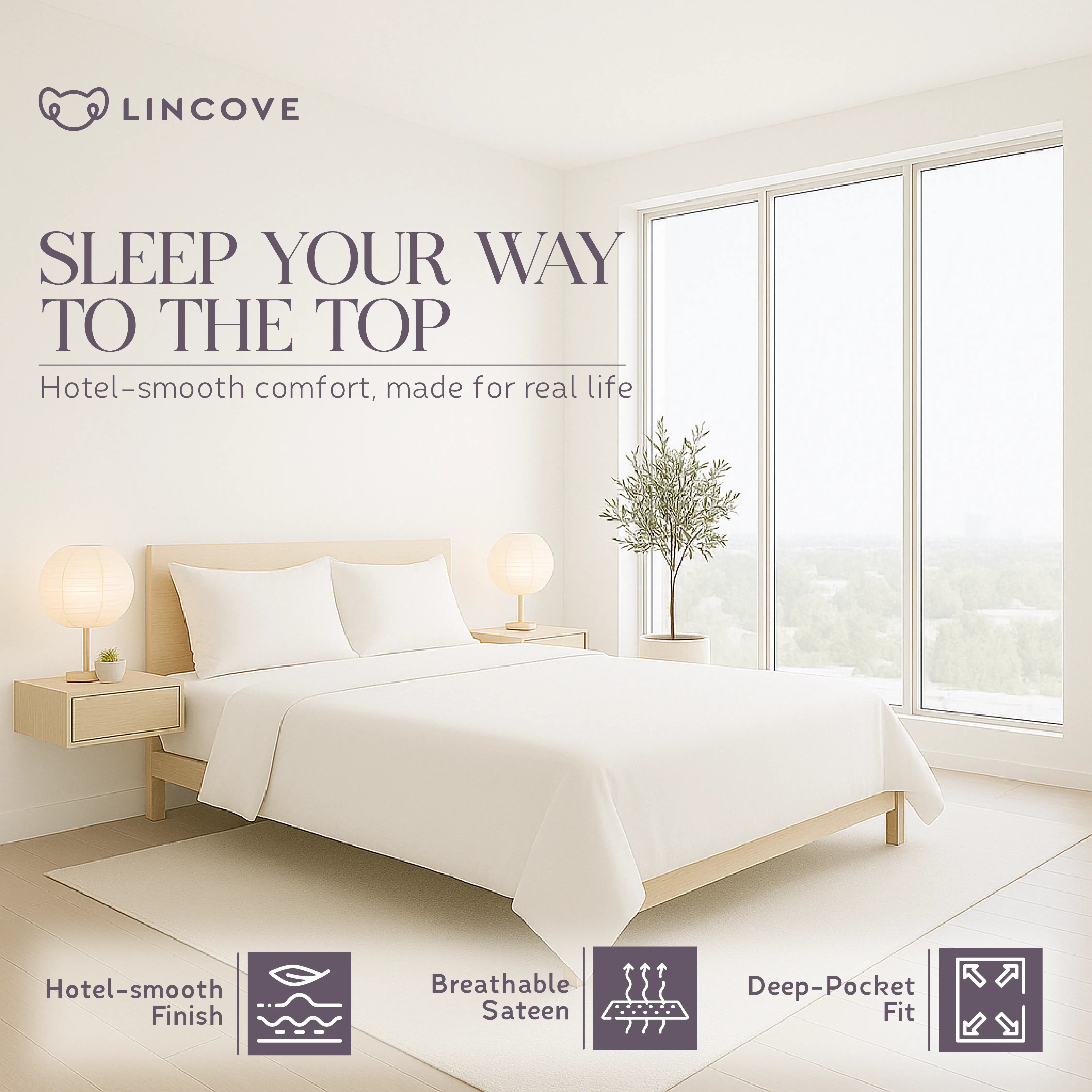 100% Cotton Sheet Set | Luxe Hotel Collection