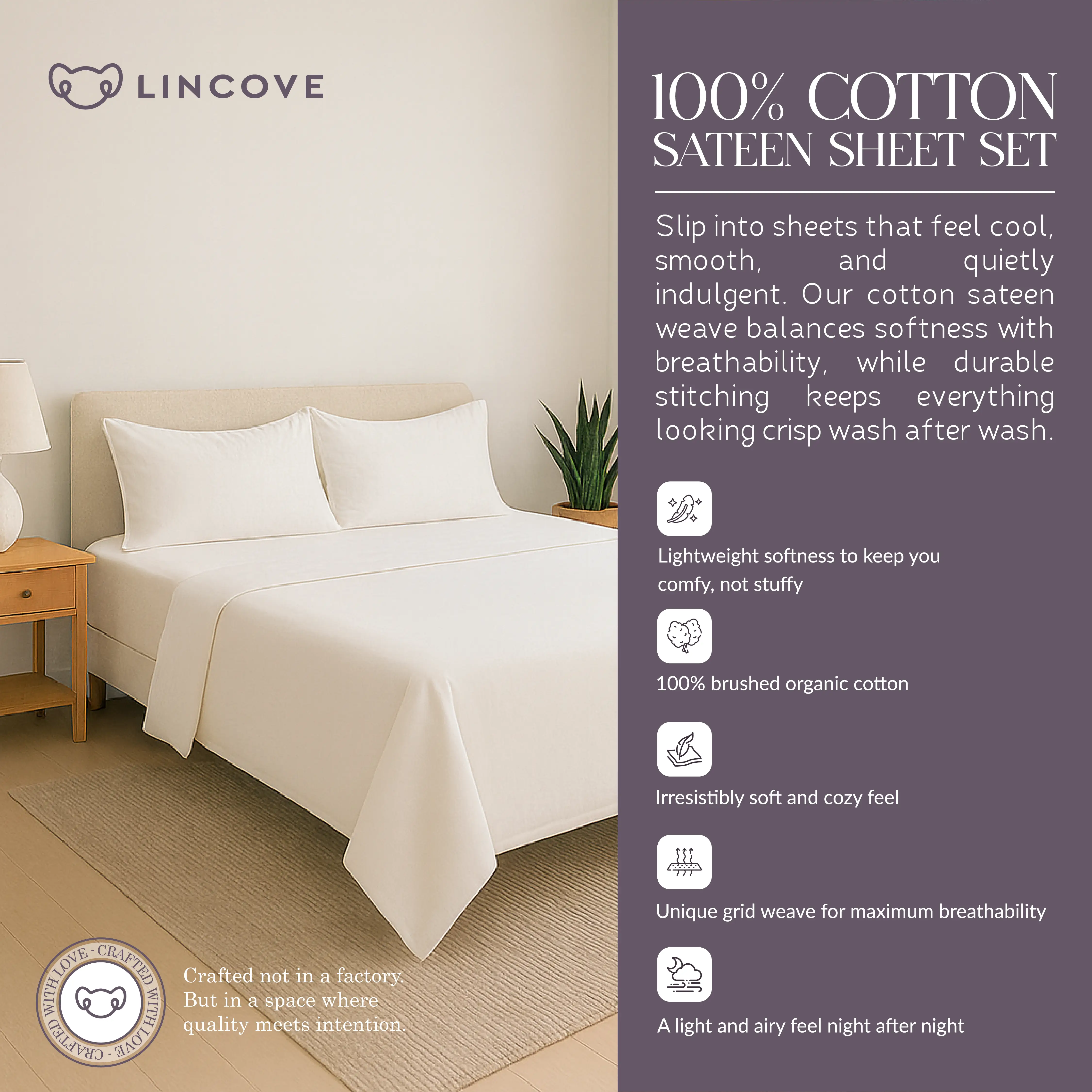 100% Cotton Sheet Set | Luxe Hotel Collection