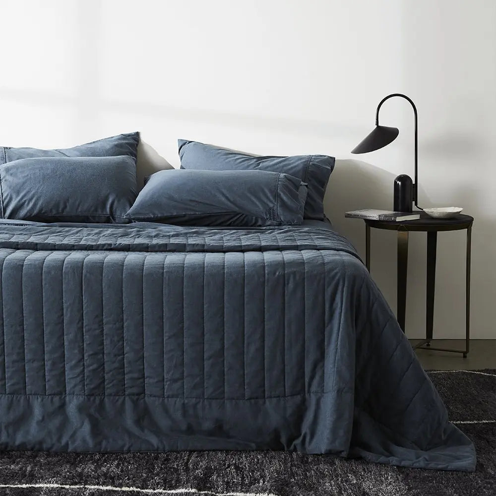 Linen + Bamboo Quilted Coverlet