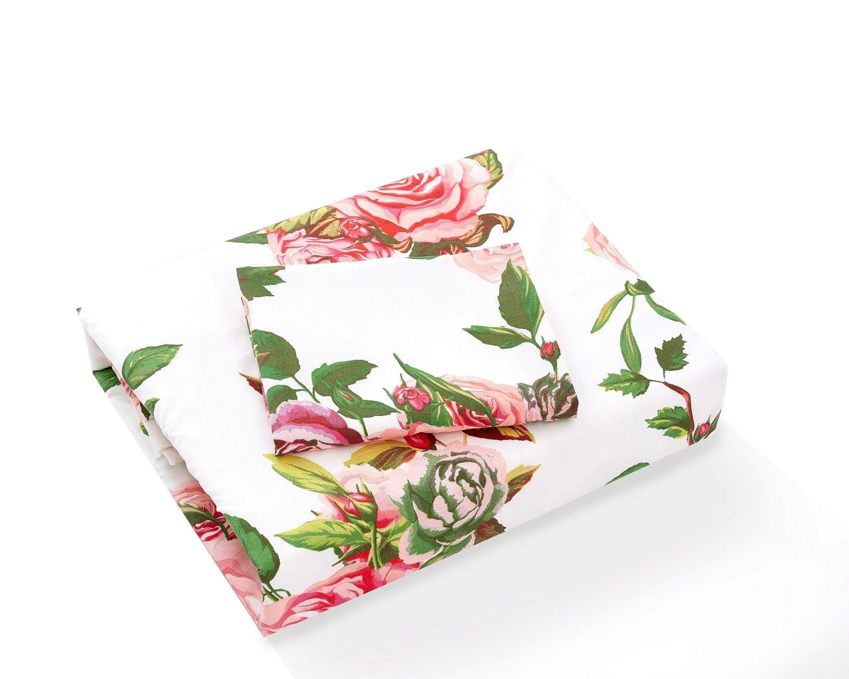 Lovely Spring Pink Floral Duvet Cover Set w/ Pillow Cases