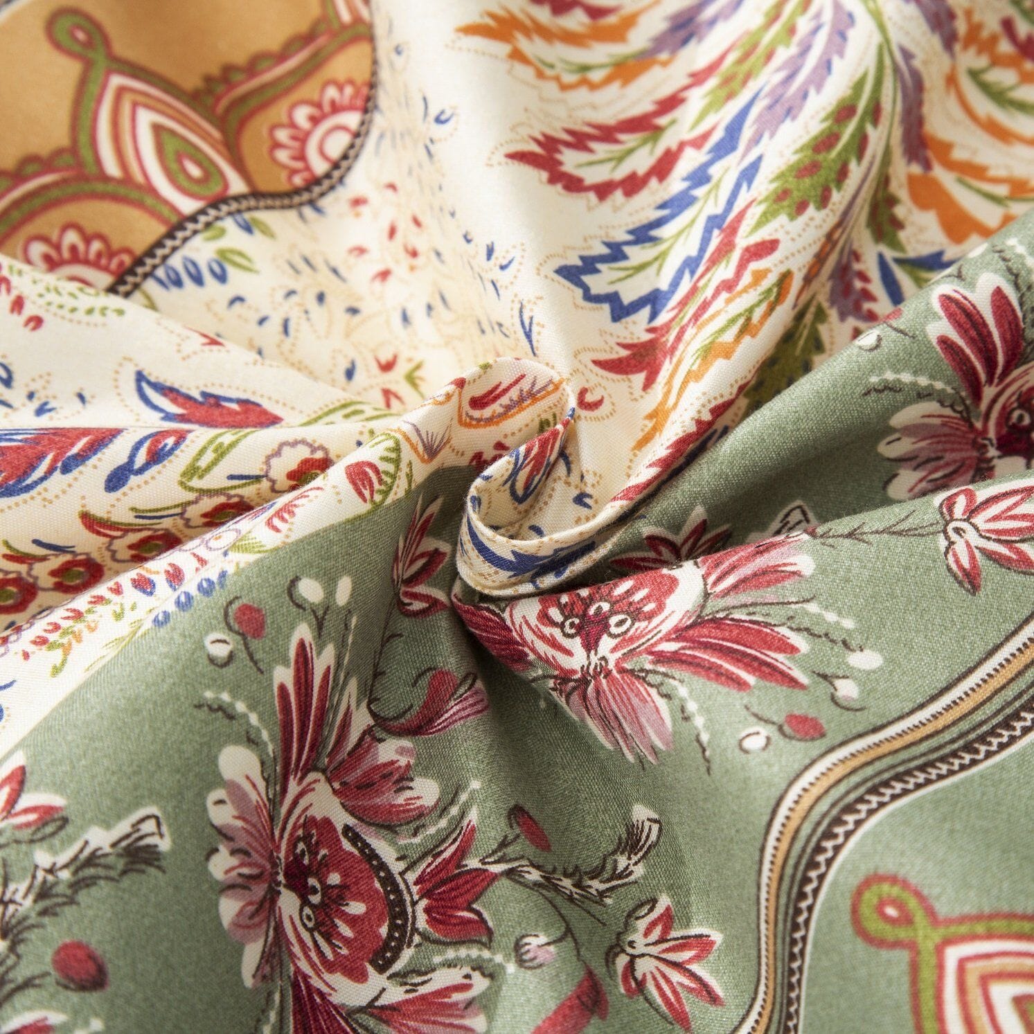 Chevron Floral Flat Bed Sheet w/ Pillowcases