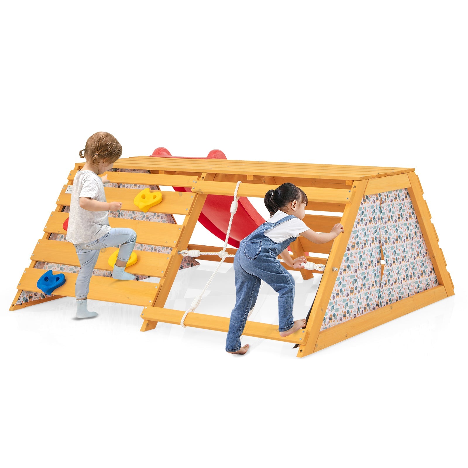 5-in-1 Jungle Gym Wooden Indoor Playground