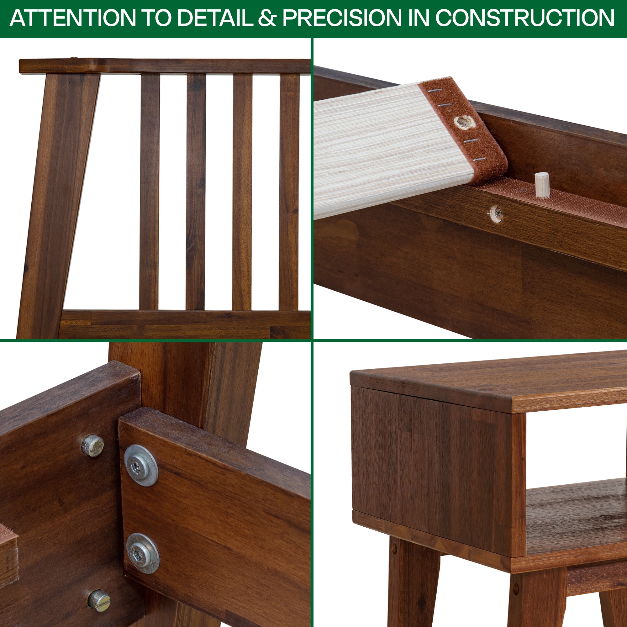 Acacia Kaylin Bed Frame & Nightstand Set