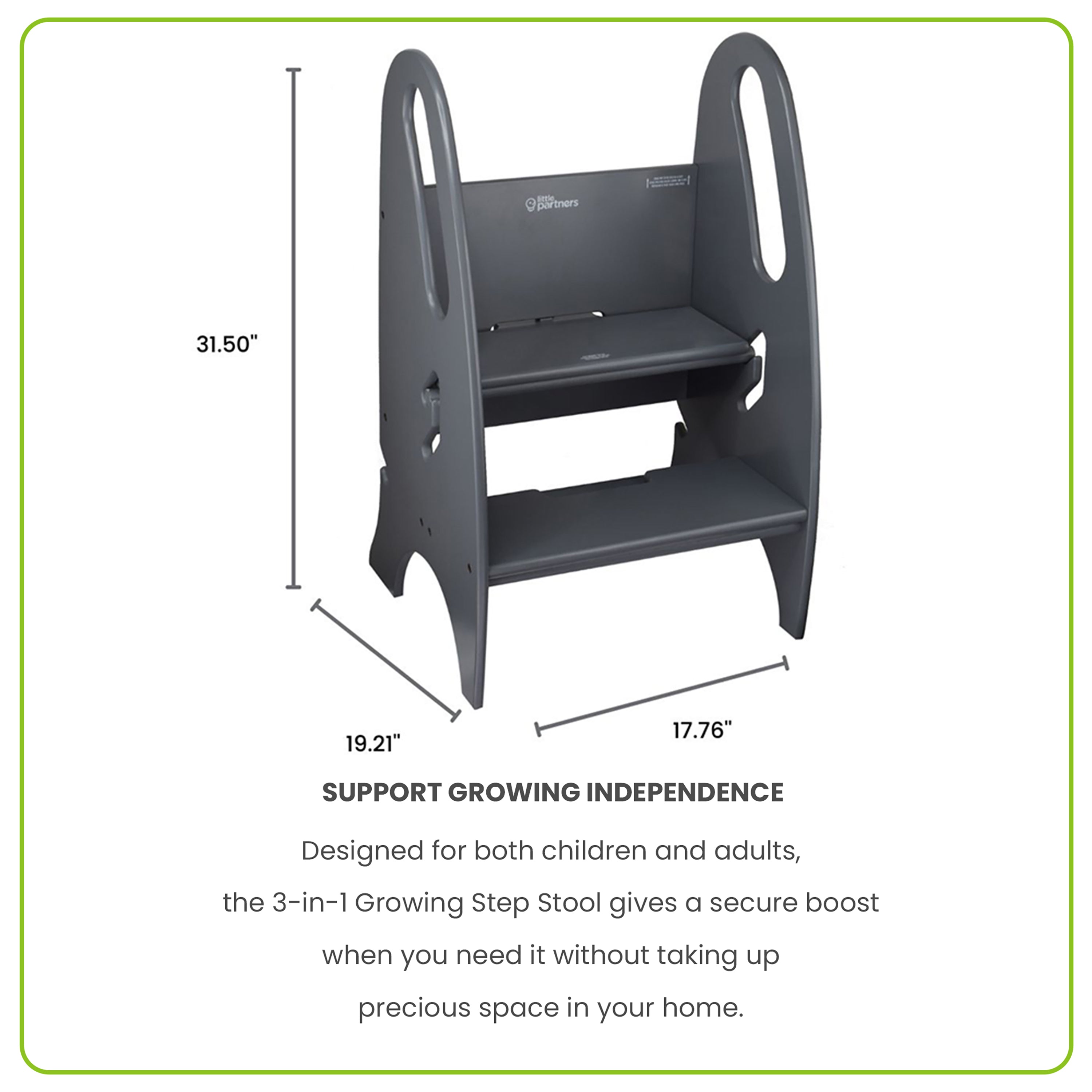 Little Partners 3-in-1 Growing Step Stool