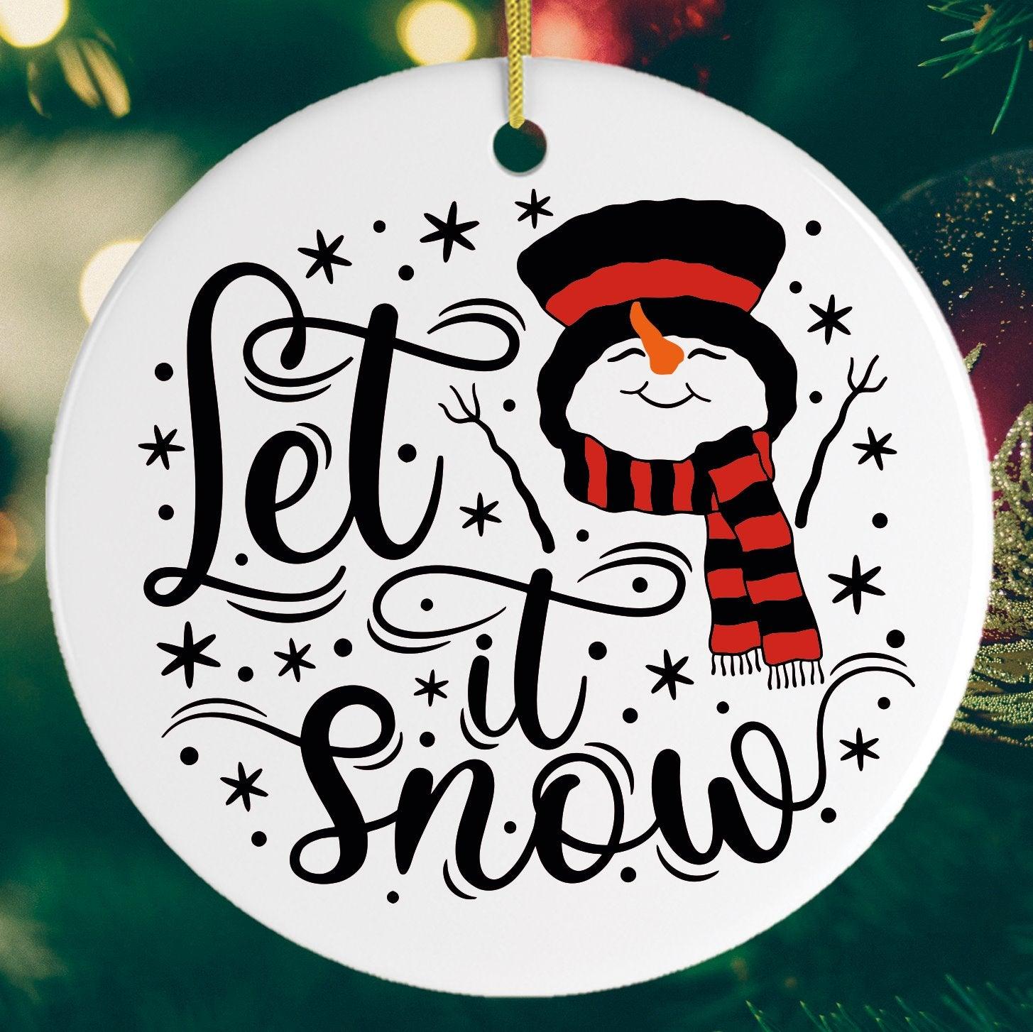 Let it Snow Christmas Ornament Ornament OrnamentallyYou 
