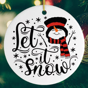 Let it Snow Christmas Ornament Ornament OrnamentallyYou 