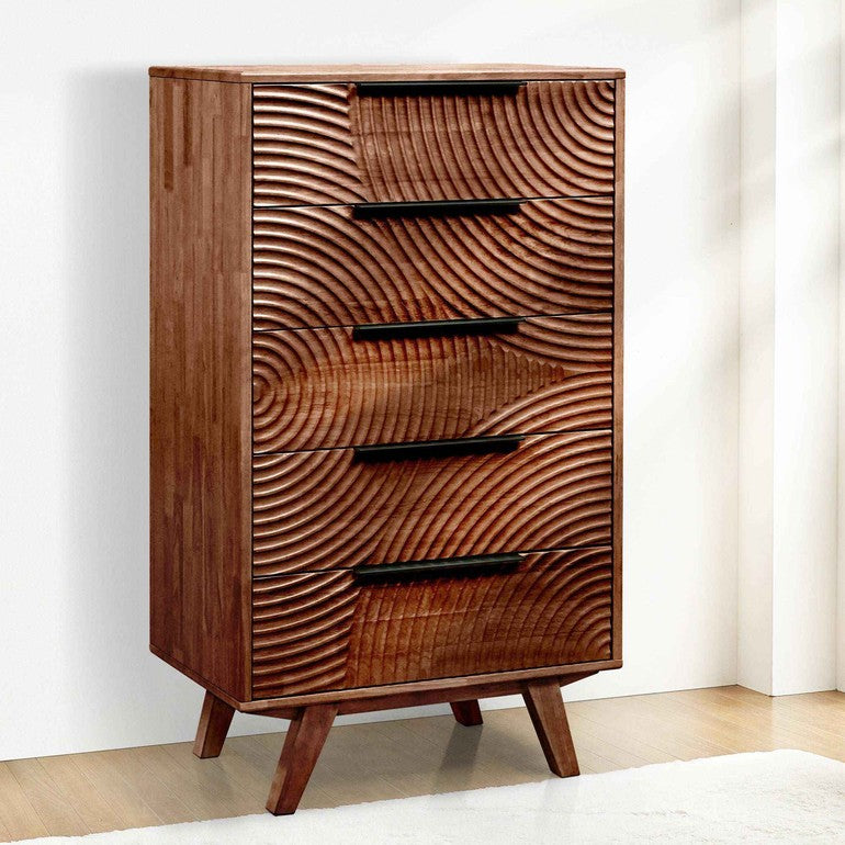 Acacia Harmony Dresser with 5 Drawers for Stylish Storage Solutions