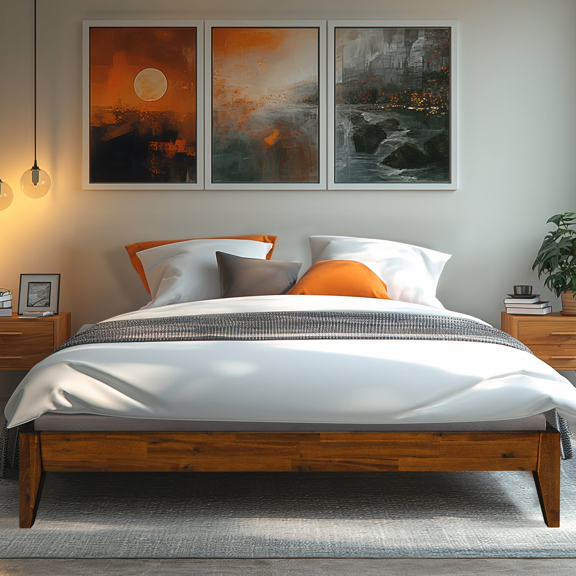 Acacia Mervyn Solid Wood Platform Bed