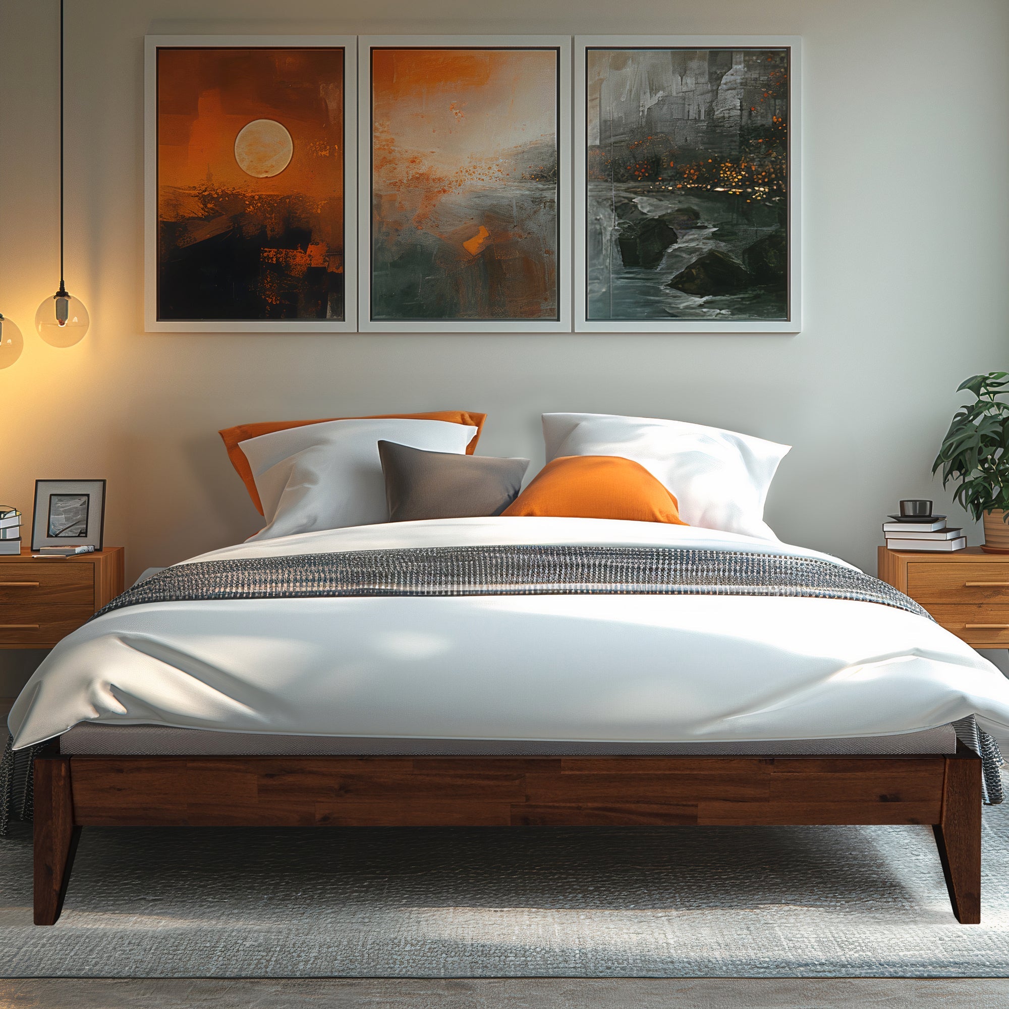 Acacia Mervyn Solid Wood Platform Bed
