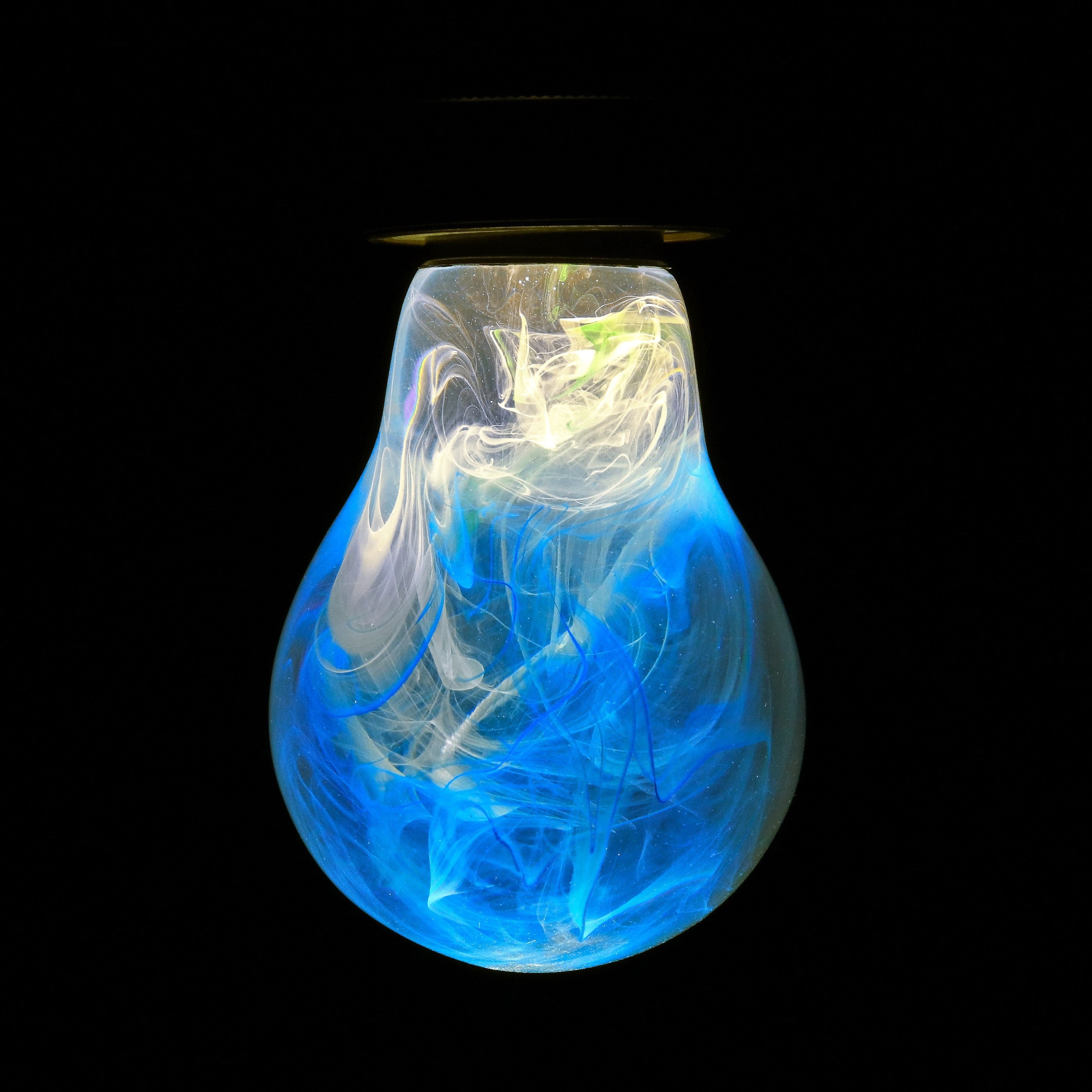 blue and white smoke style EP Light bulb