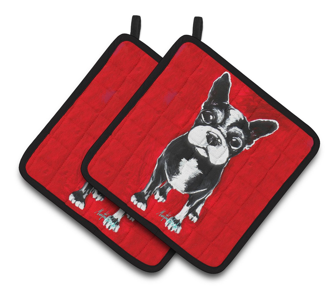 Boston Terrier Runt Pot Holders - Set of 2