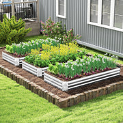 Metal Galvanized Raised Garden Bed with Open-Ended Base