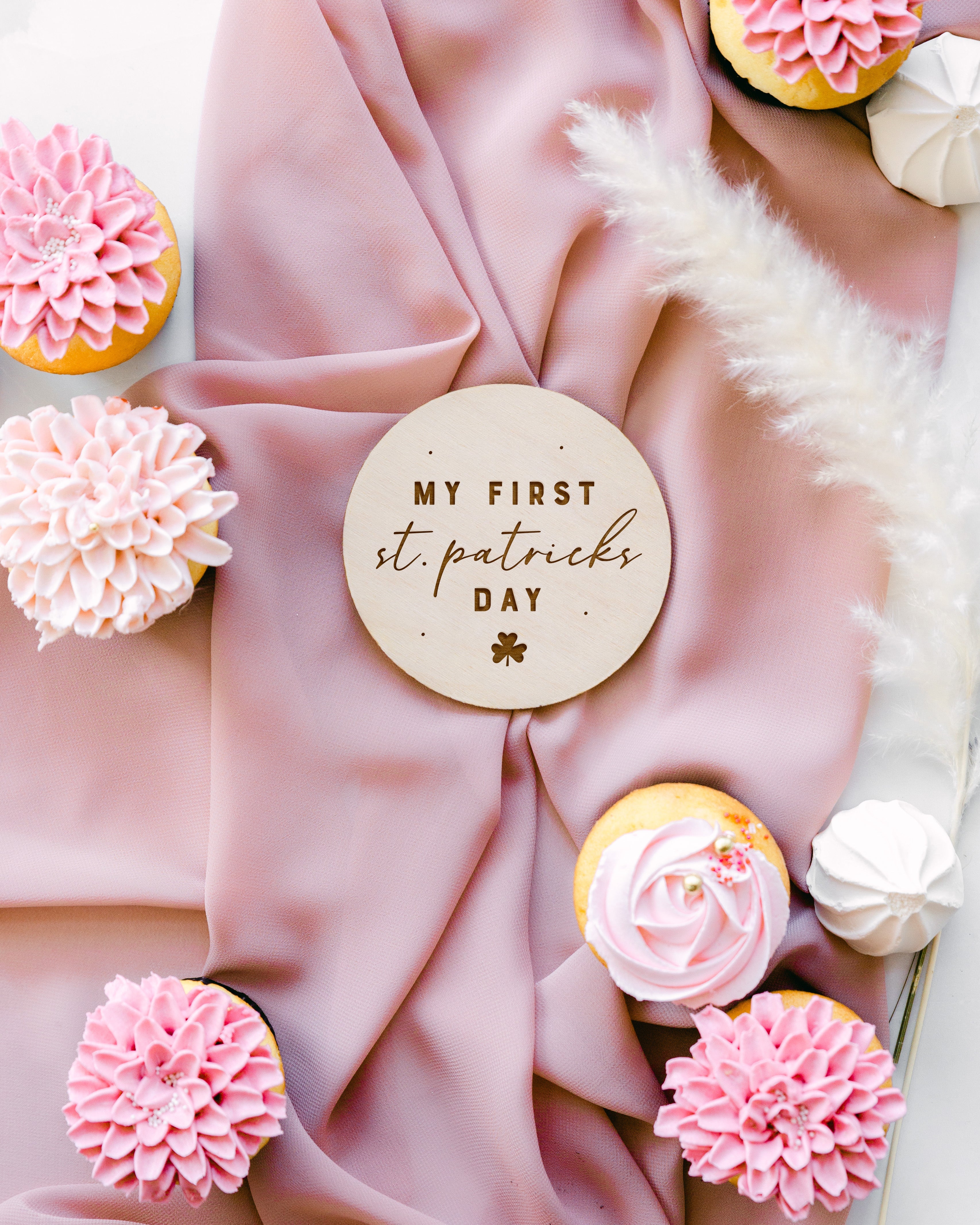 The Cotton and Canvas Co. My First St Patrick's Day Wooden Milestone Card