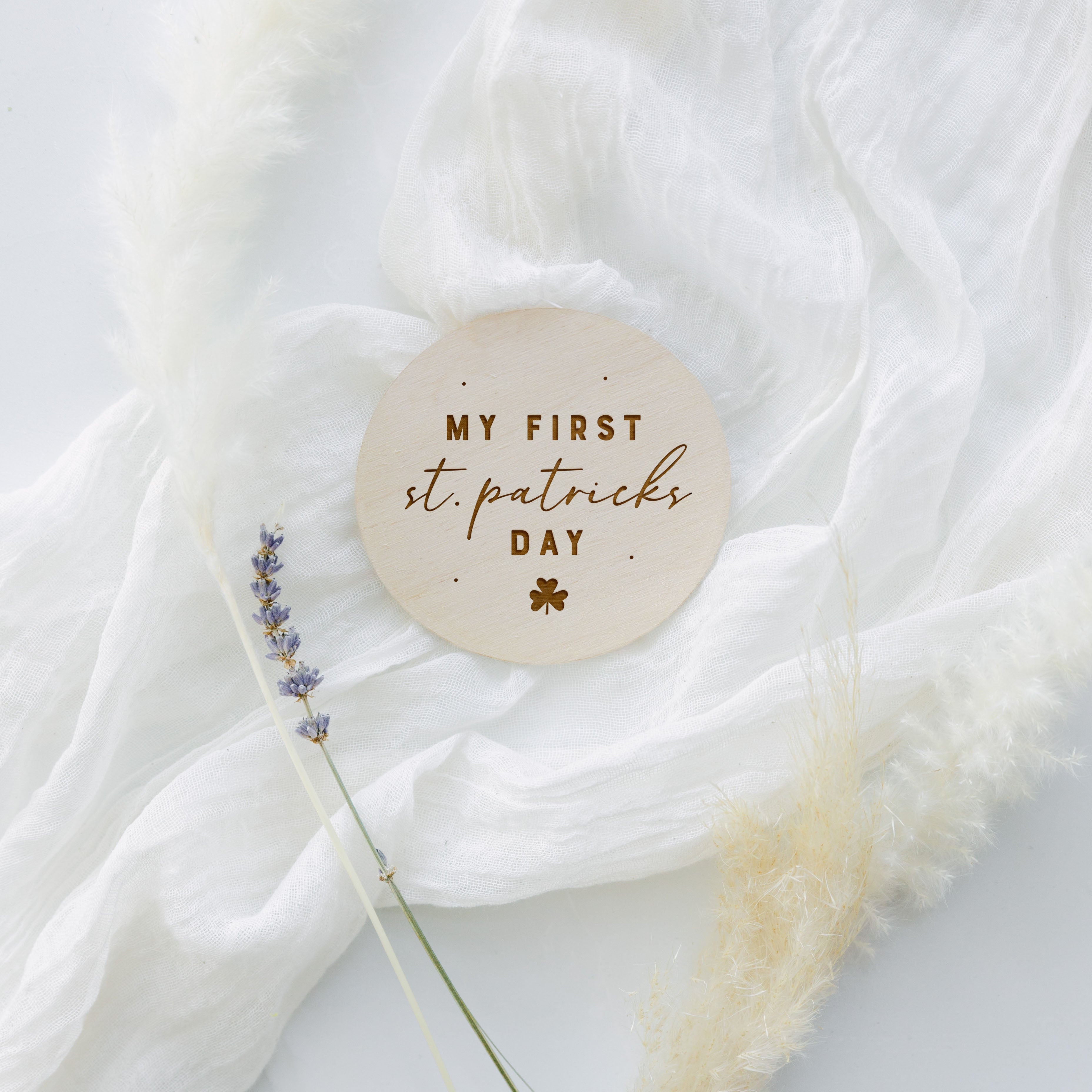 The Cotton and Canvas Co. My First St Patrick's Day Wooden Milestone Card