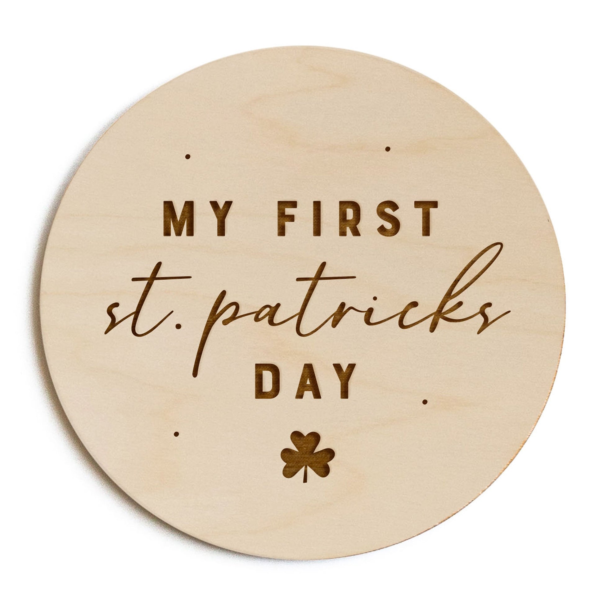 The Cotton and Canvas Co. My First St Patrick's Day Wooden Milestone Card