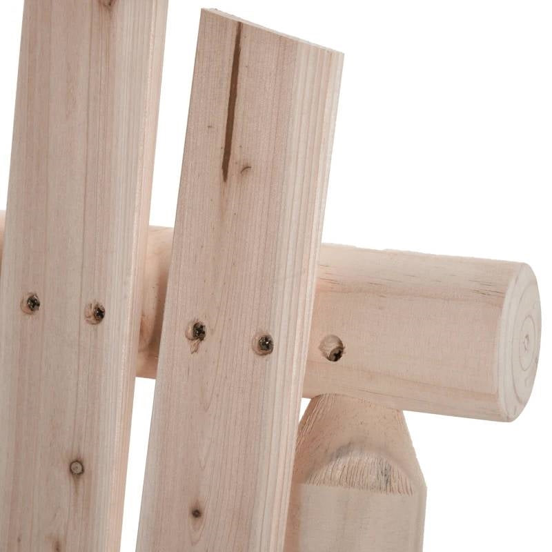 Adirondack Patio 2 Chair Lounger with Center Coffee Table Natural