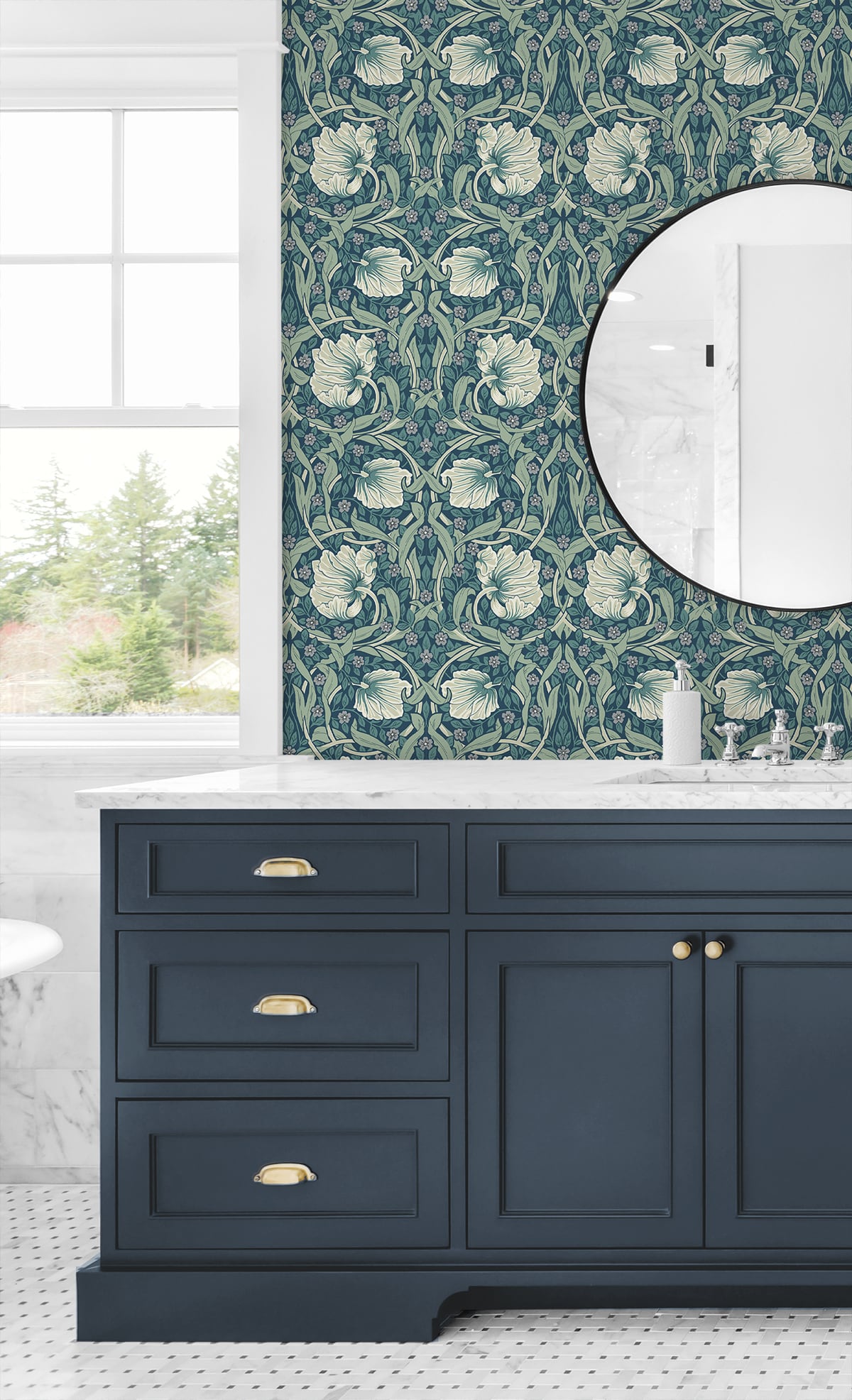Primrose Floral Peel and Stick Removable Wallpaper