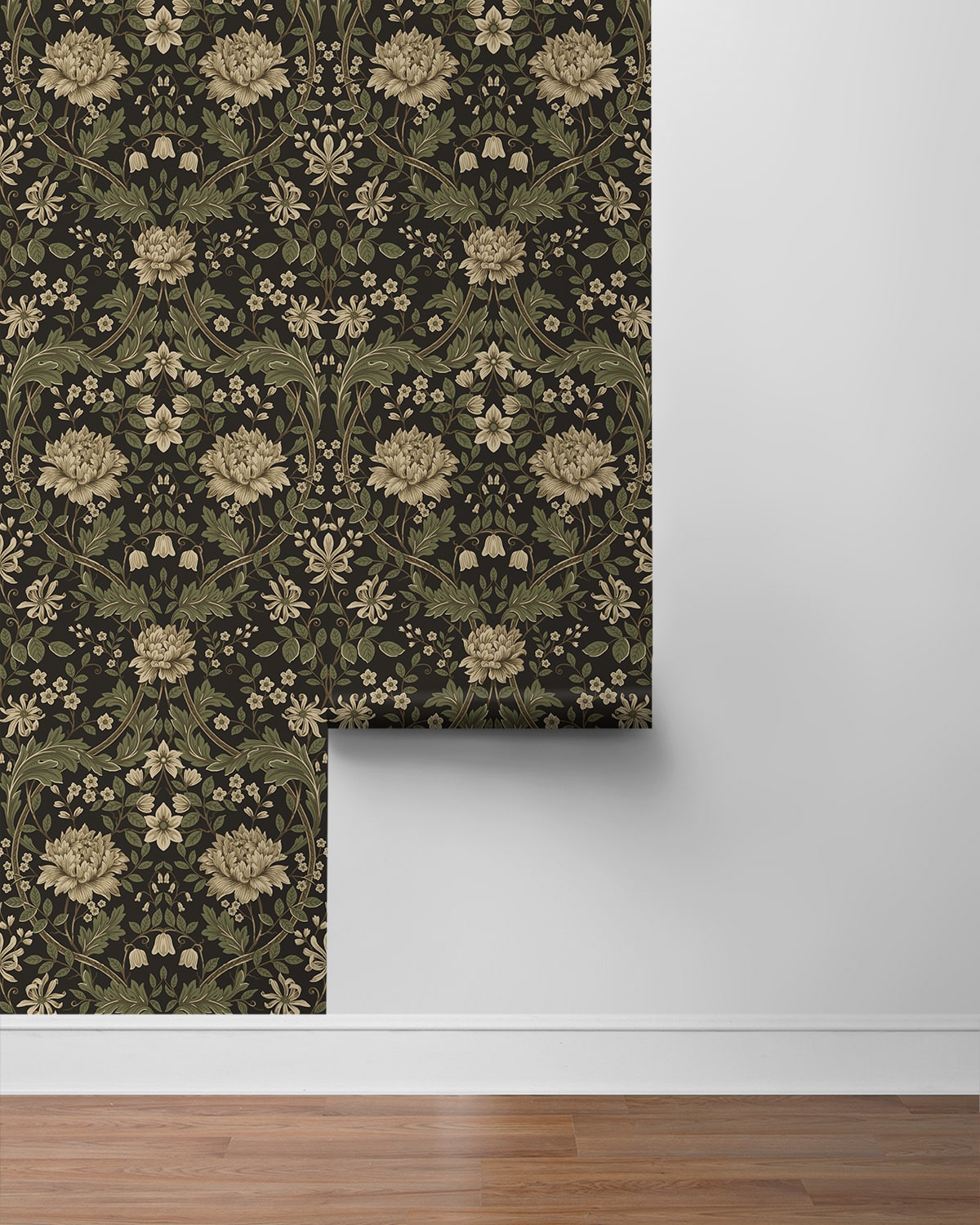 Honeysuckle Trail Floral Premium Peel and Stick Removable Wallpaper