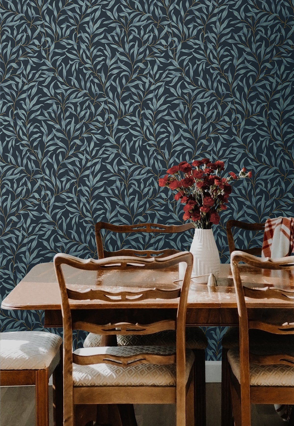 Willow Trail Leaf Premium Peel and Stick Removable Wallpaper