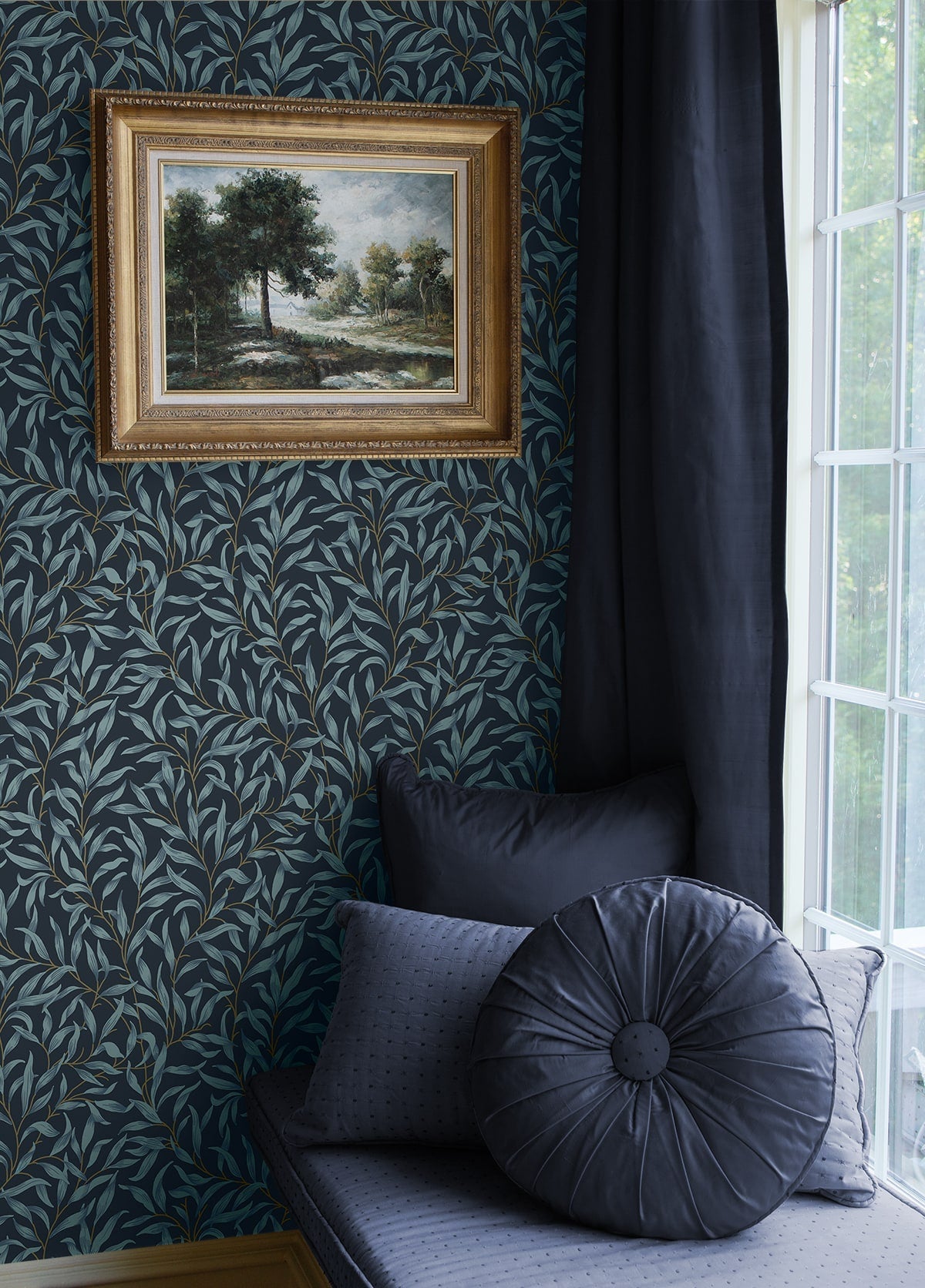 Willow Trail Leaf Premium Peel and Stick Removable Wallpaper