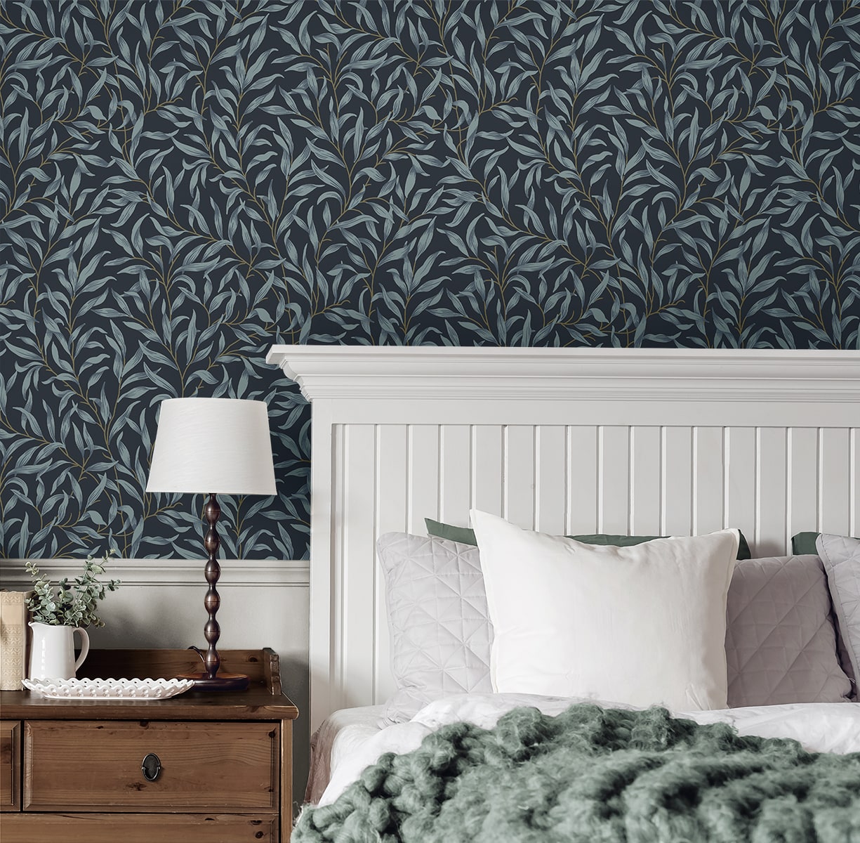 Willow Trail Leaf Premium Peel and Stick Removable Wallpaper