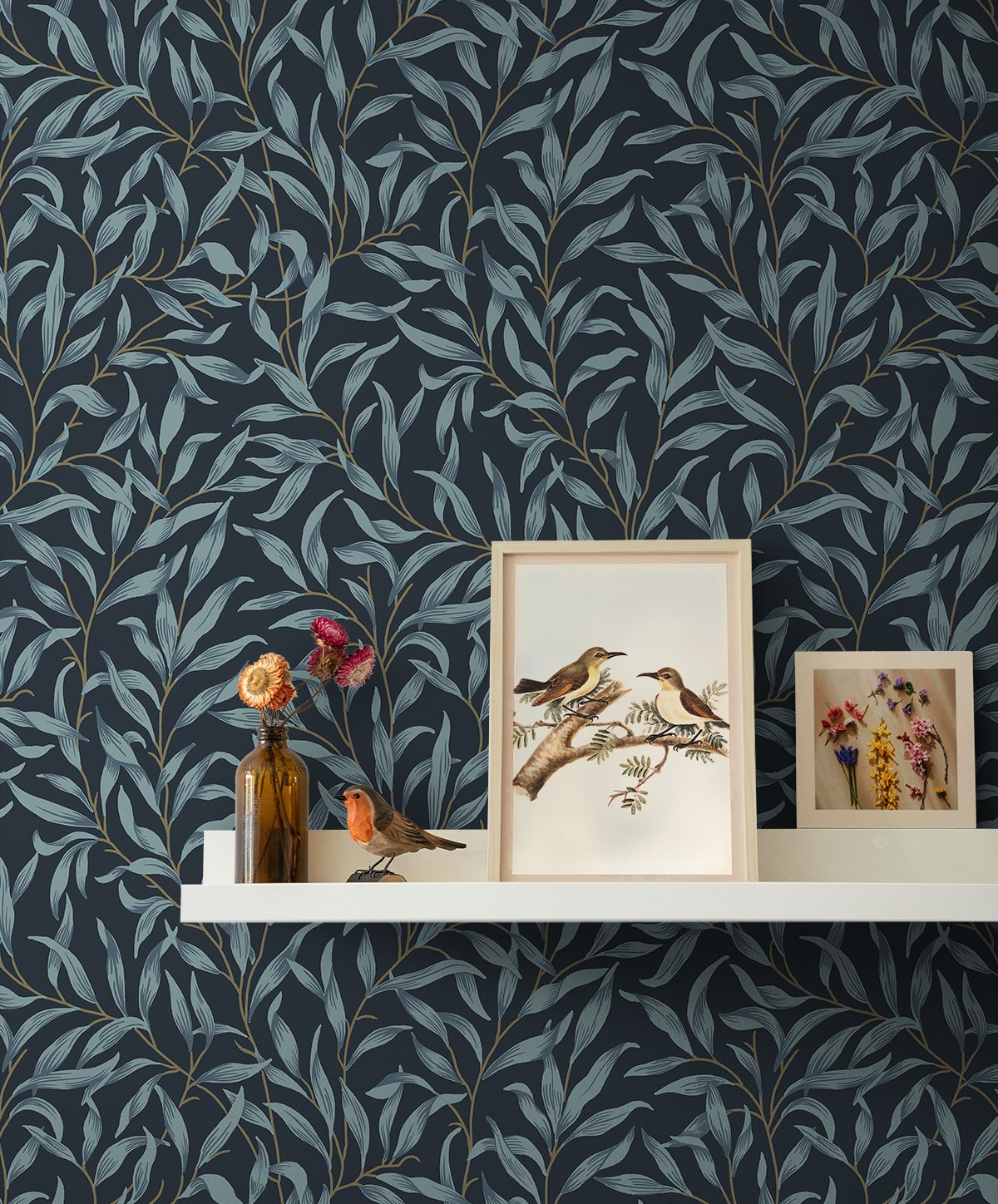 Willow Trail Leaf Premium Peel and Stick Removable Wallpaper