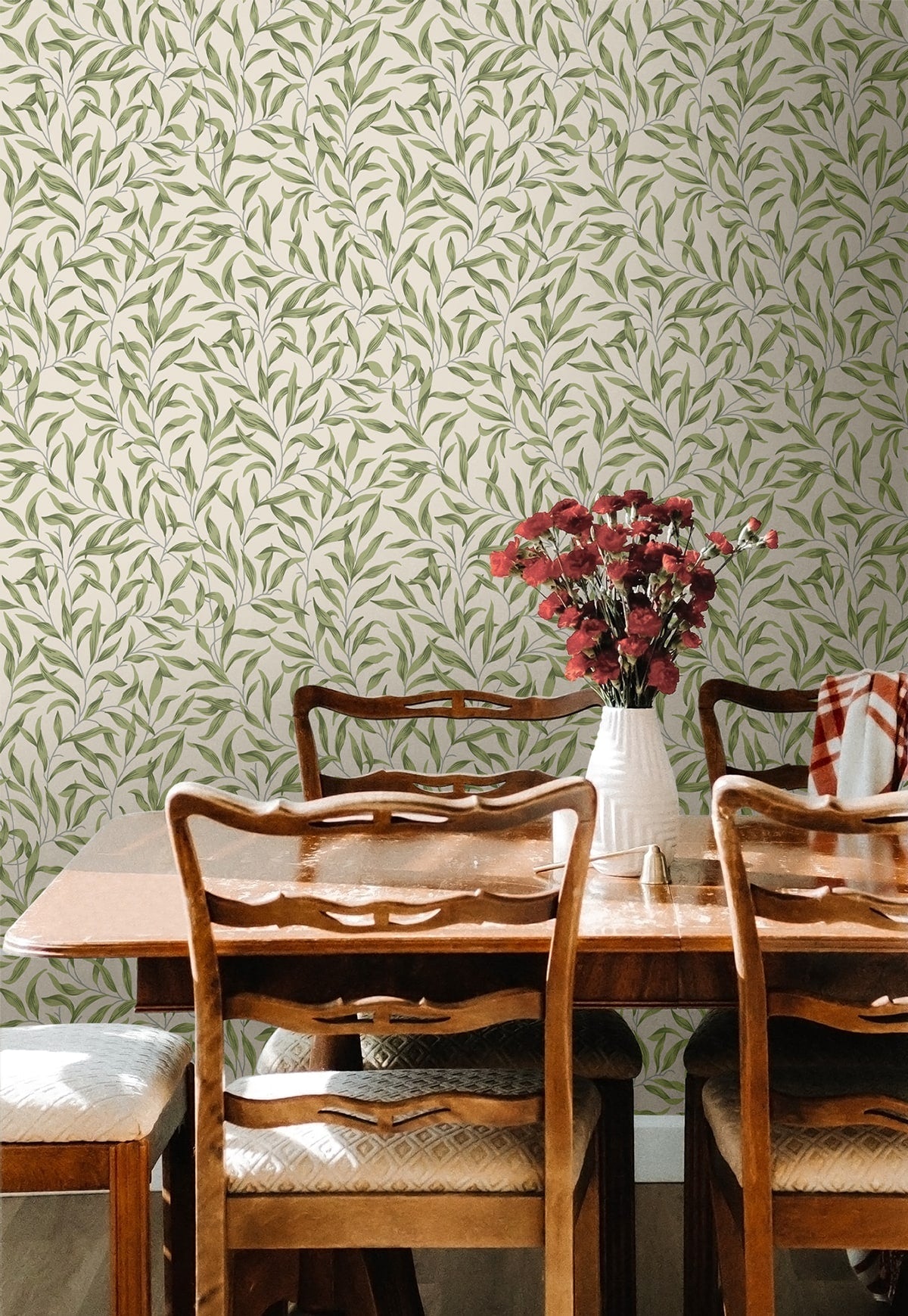 Willow Trail Leaf Premium Peel and Stick Removable Wallpaper