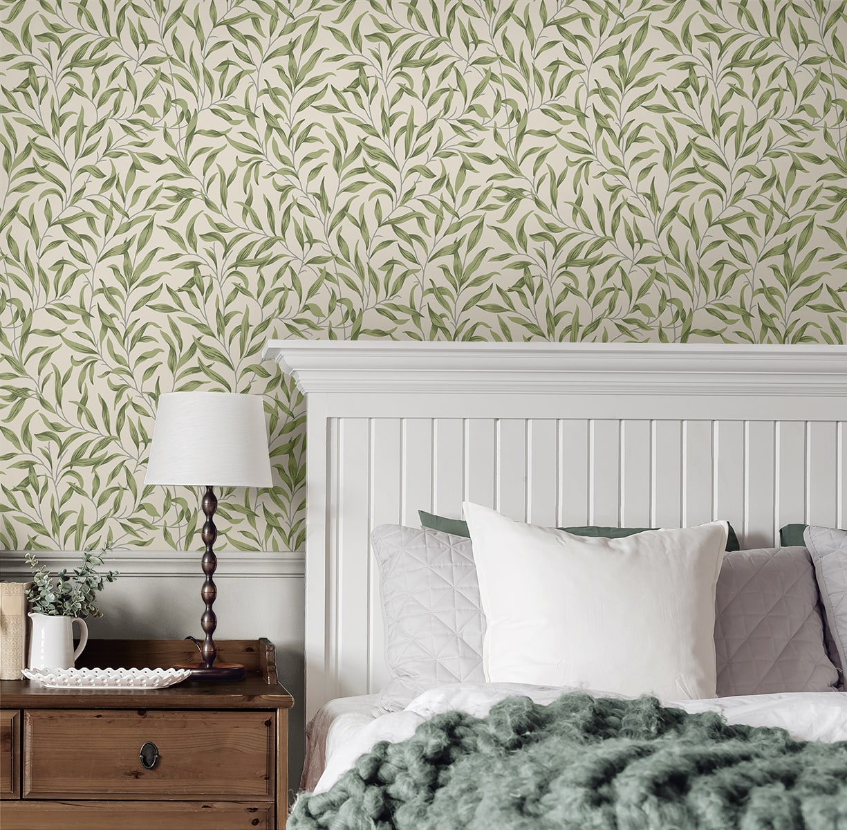 Willow Trail Leaf Premium Peel and Stick Removable Wallpaper