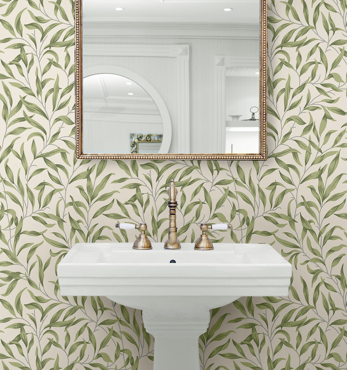 Willow Trail Leaf Premium Peel and Stick Removable Wallpaper