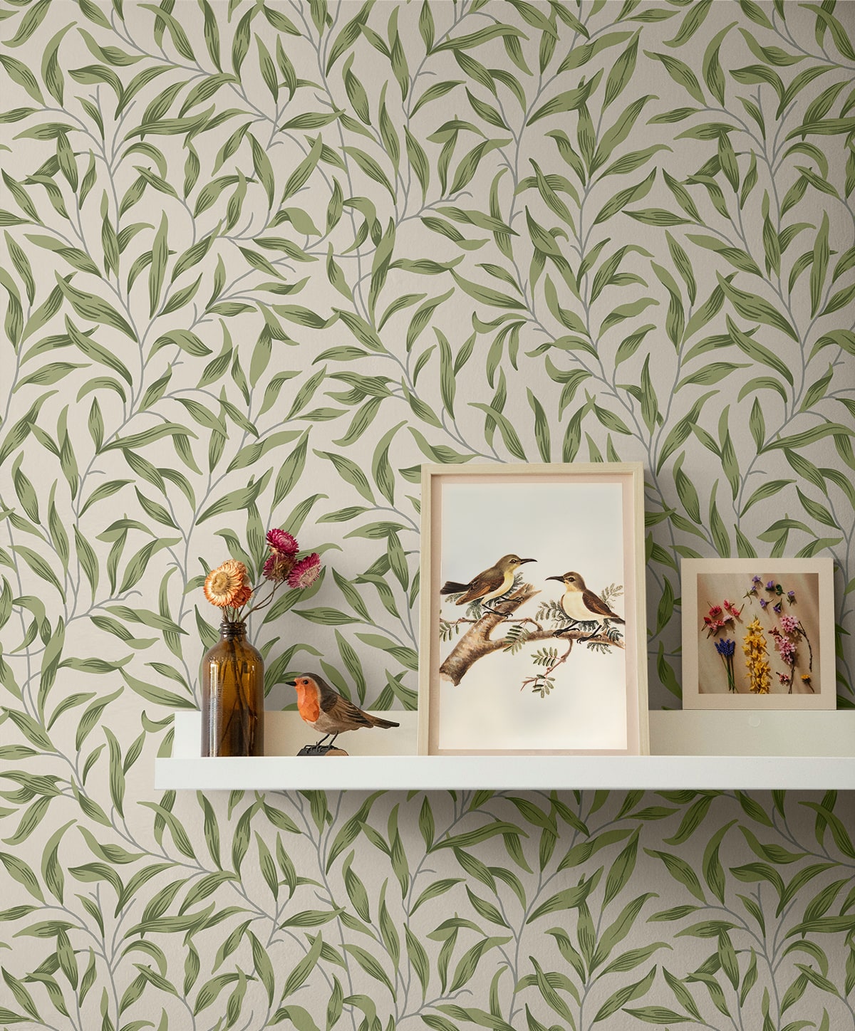 Willow Trail Leaf Premium Peel and Stick Removable Wallpaper