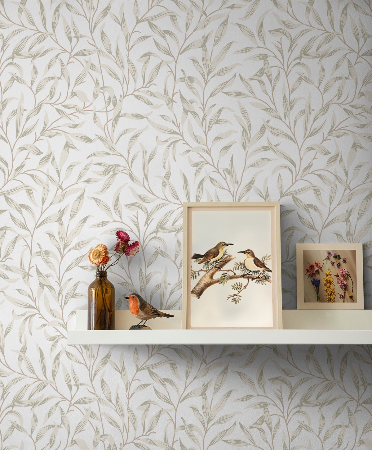 Willow Trail Leaf Premium Peel and Stick Removable Wallpaper