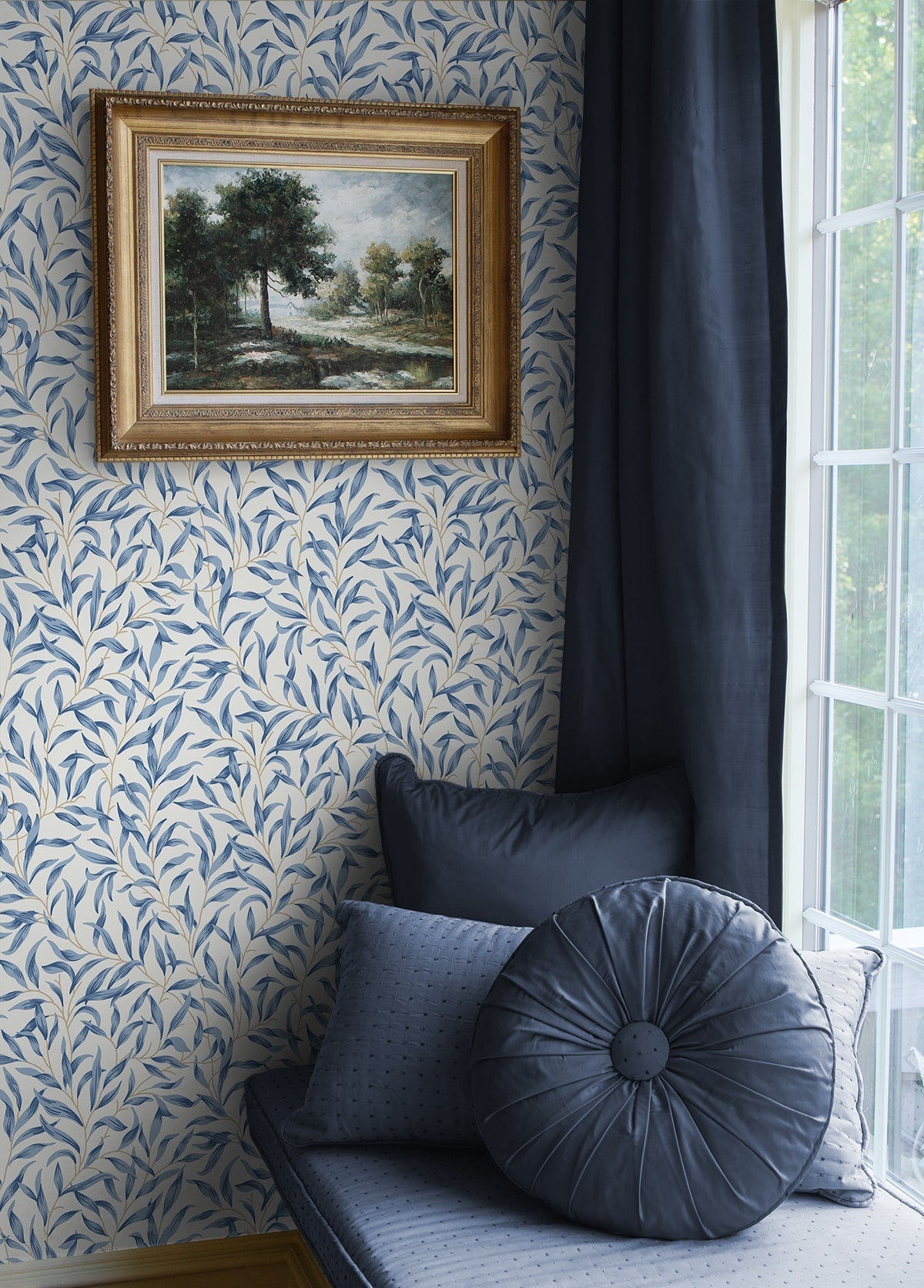 Willow Trail Leaf Premium Peel and Stick Removable Wallpaper