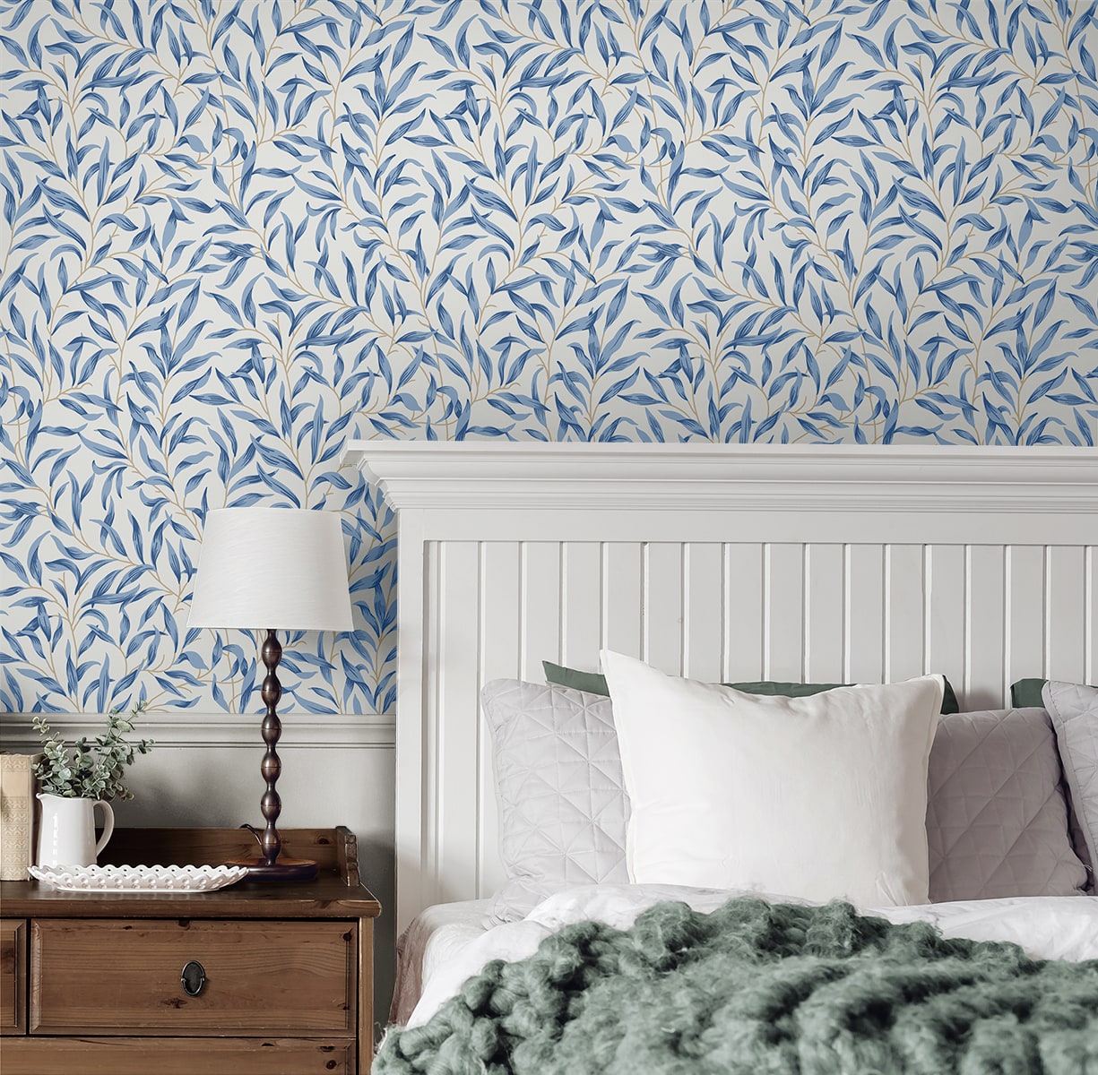 Willow Trail Leaf Premium Peel and Stick Removable Wallpaper