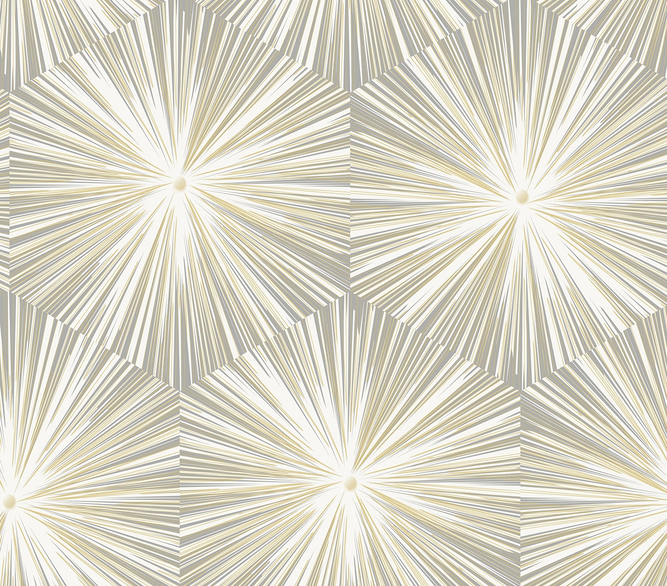Hex Starburst Peel and Stick Removable Wallpaper