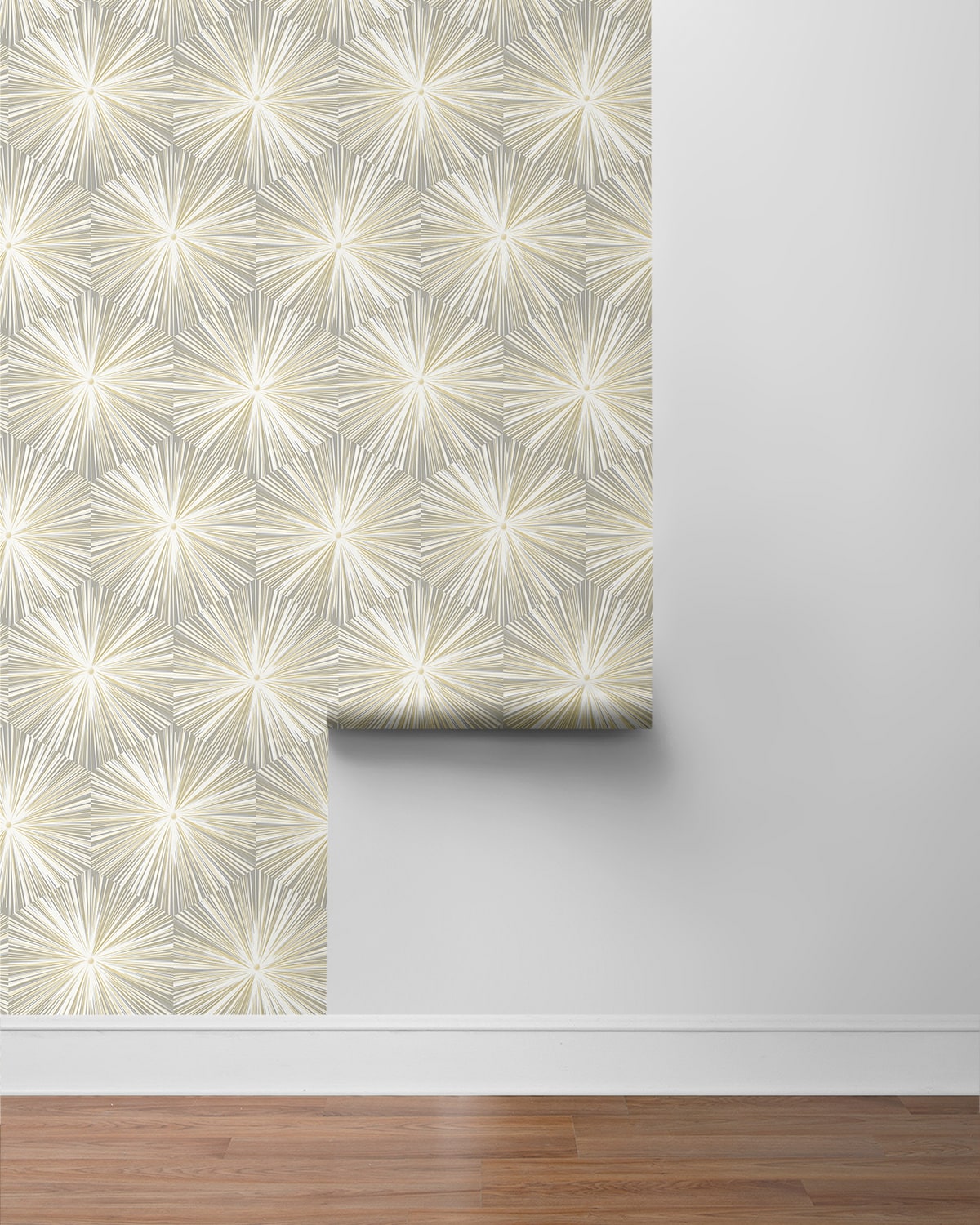 Hex Starburst Peel and Stick Removable Wallpaper