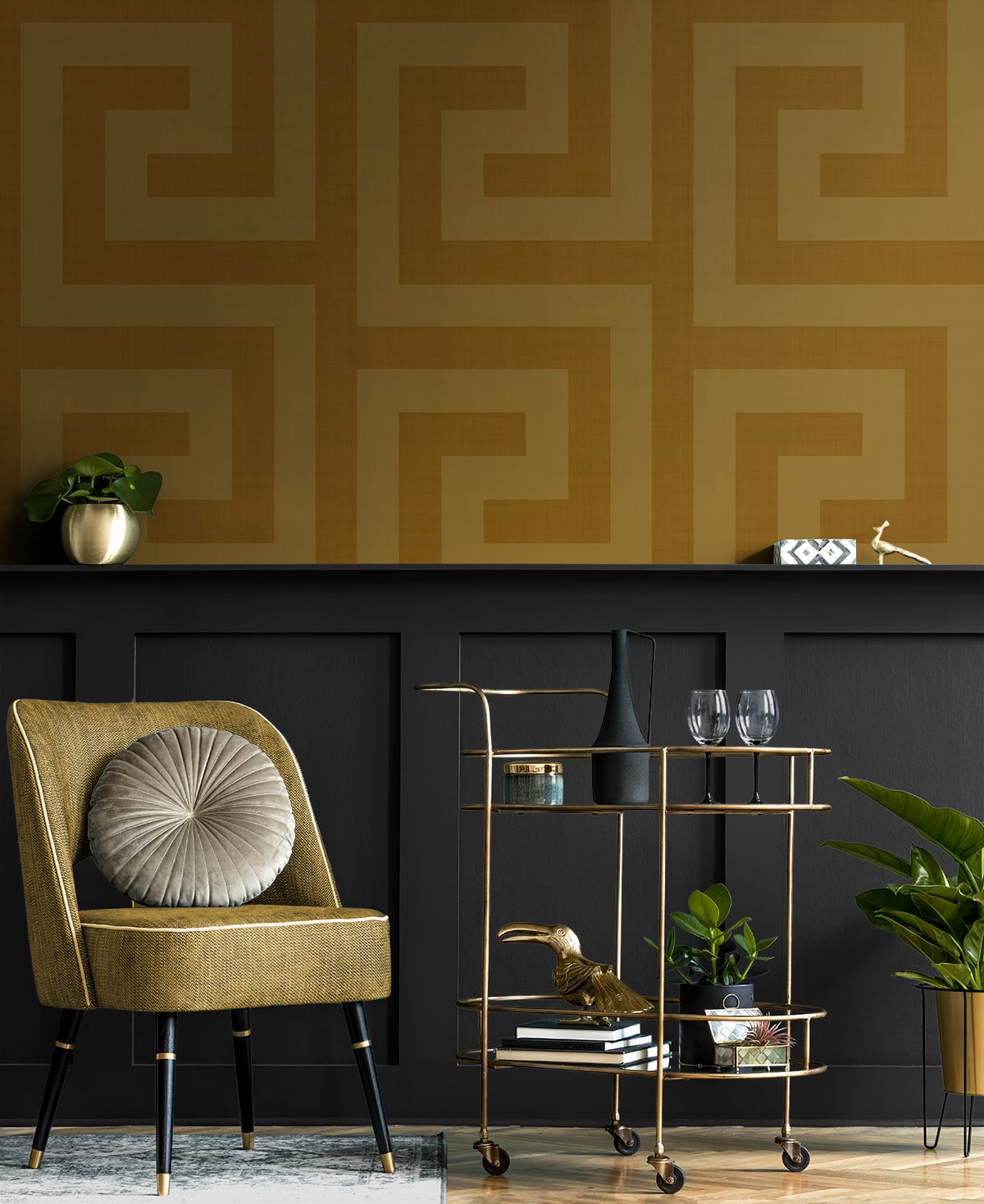Maze Geo Peel and Stick Removable Wallpaper