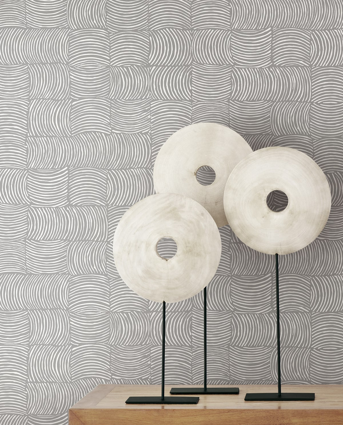 Organic Squares Geometric Premium Peel and Stick Removable Wallpaper