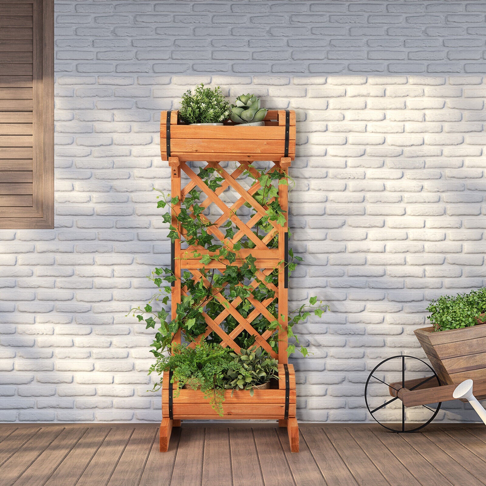Metal Raised Garden Bed with Legs and Drainage Hole