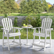 Patio Chair with Armrest and Footrest - White
