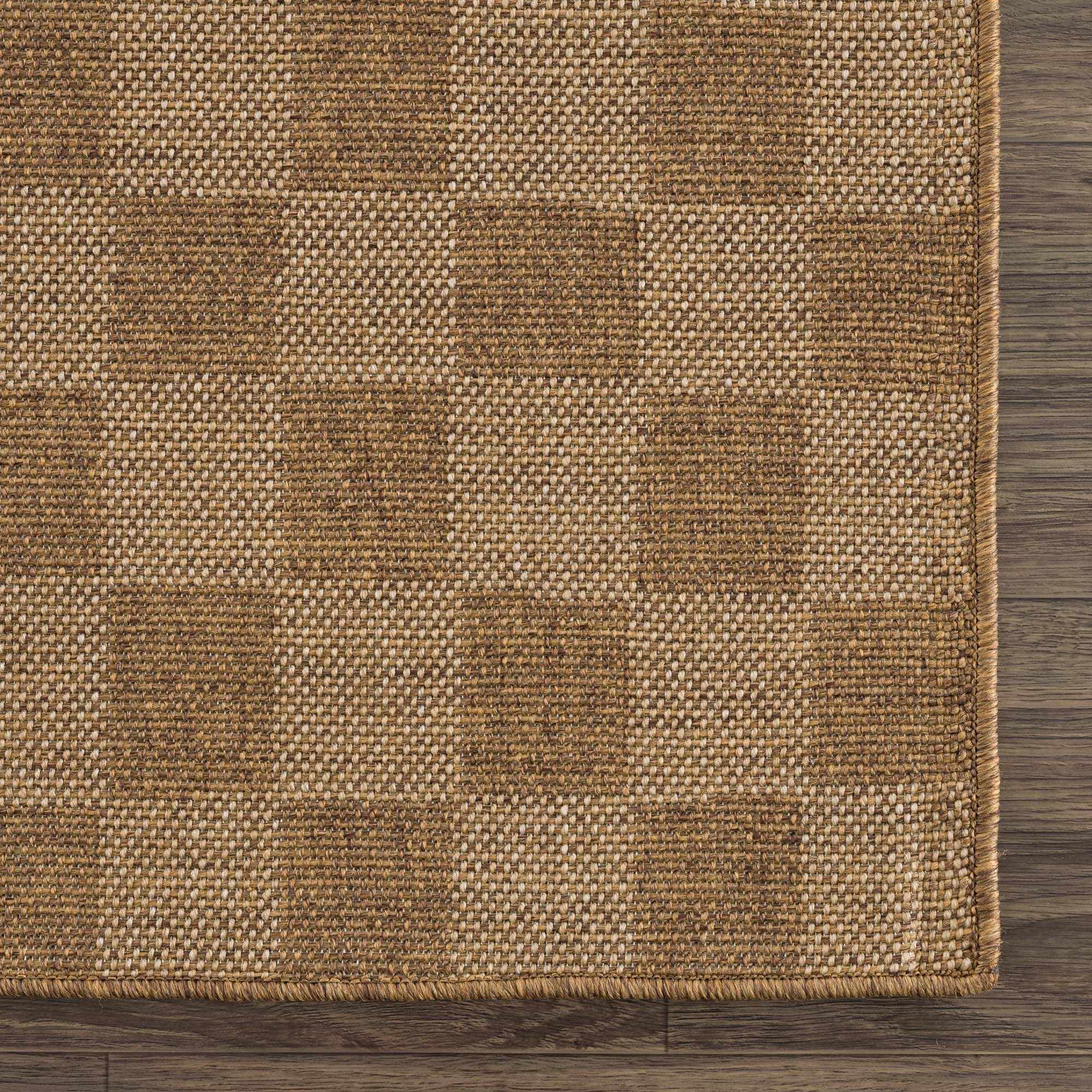 Kuval Checkered Brown Rug