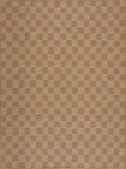 Kuval Checkered Brown Rug