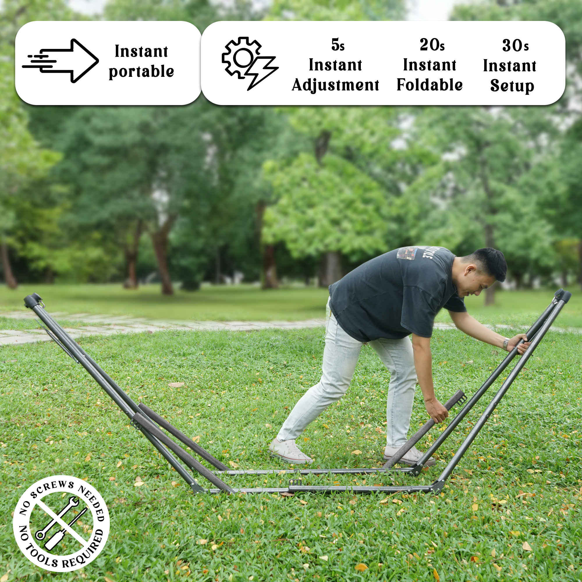 Tranquillo Uniki Canvas Hammock with Stand