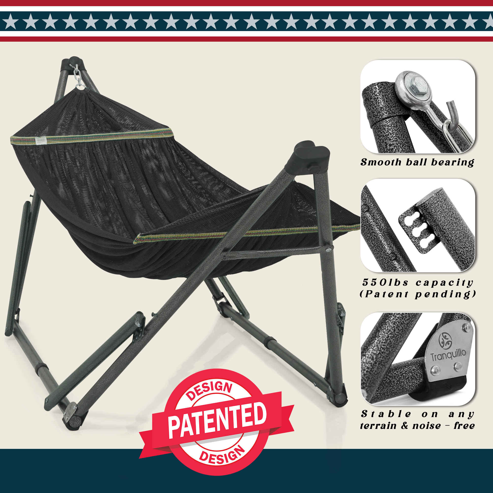 Tranquillo Uniki Collapsible Hammock Stand