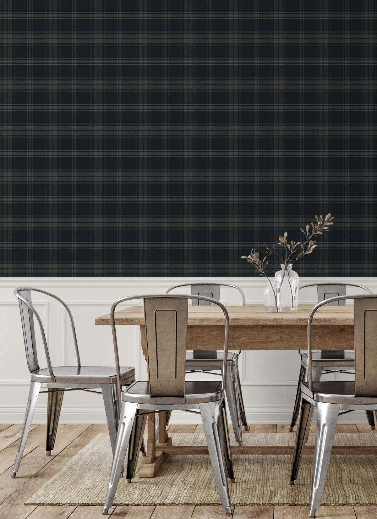 Dellabrooke Plaid Prepasted Wallpaper