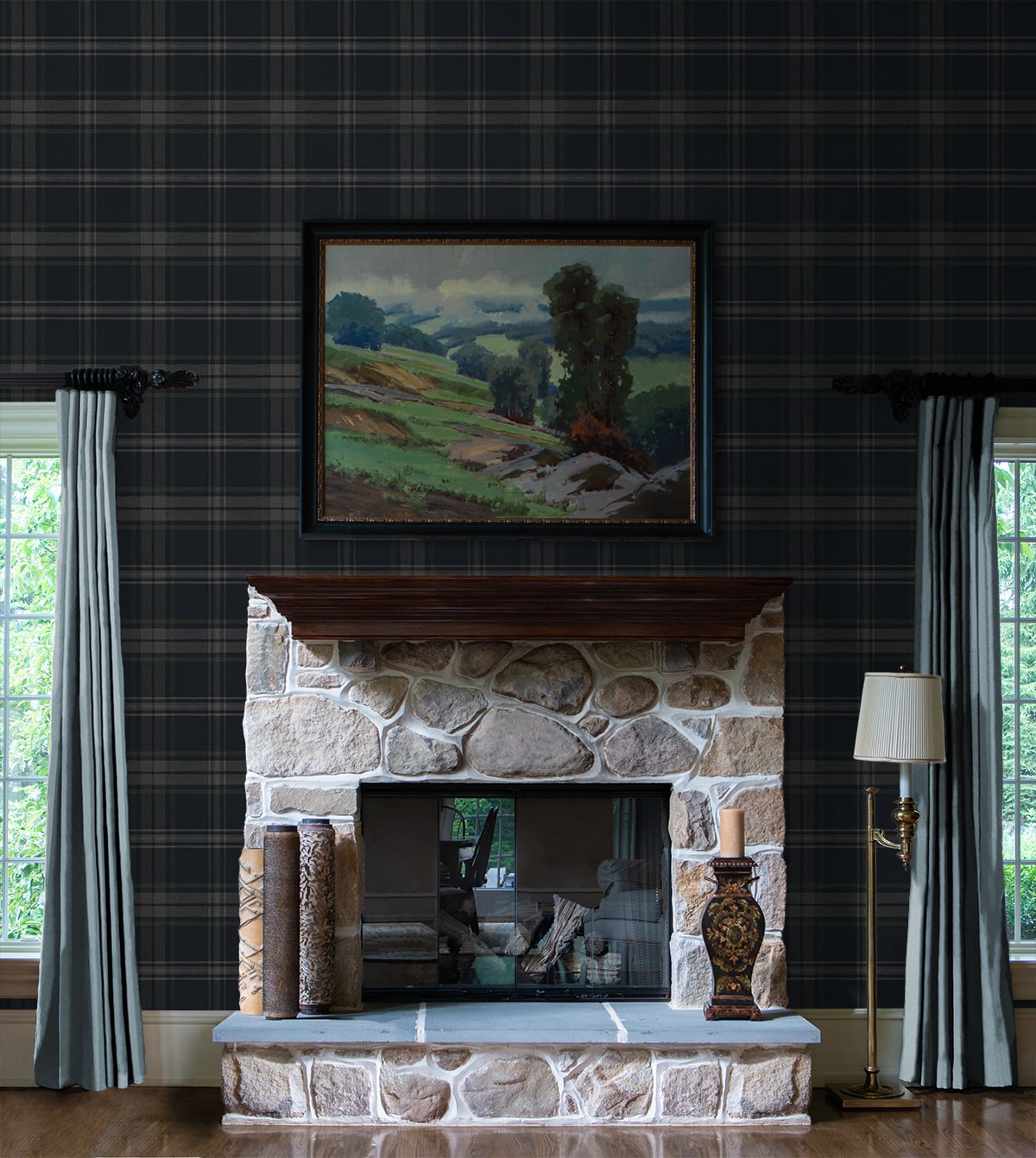 Dellabrooke Plaid Prepasted Wallpaper