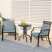 Patio Chairs Set of 2 with All Weather Breathable Fabric - Blue