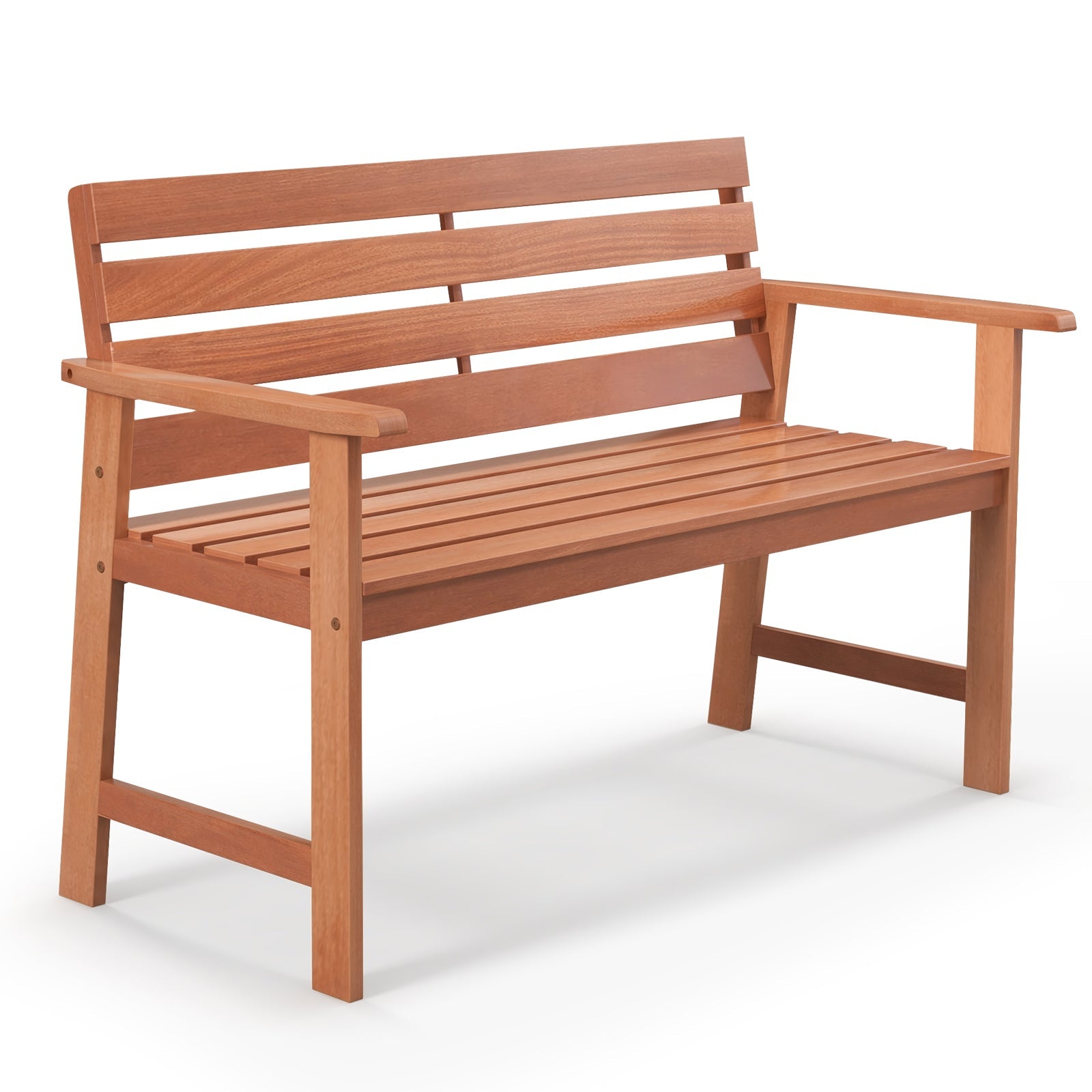Patio Solid Wood Bench, 2-Seater