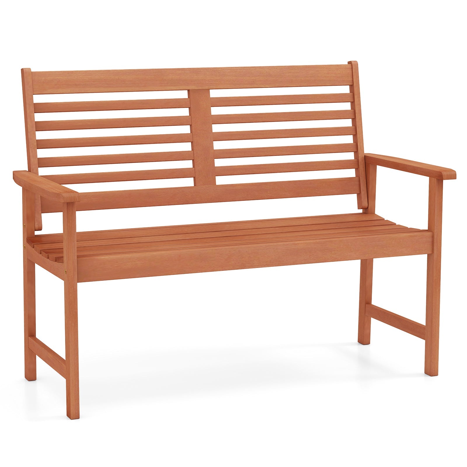 Patio Solid Wood Loveseat Outdoor 2-Seat Bench