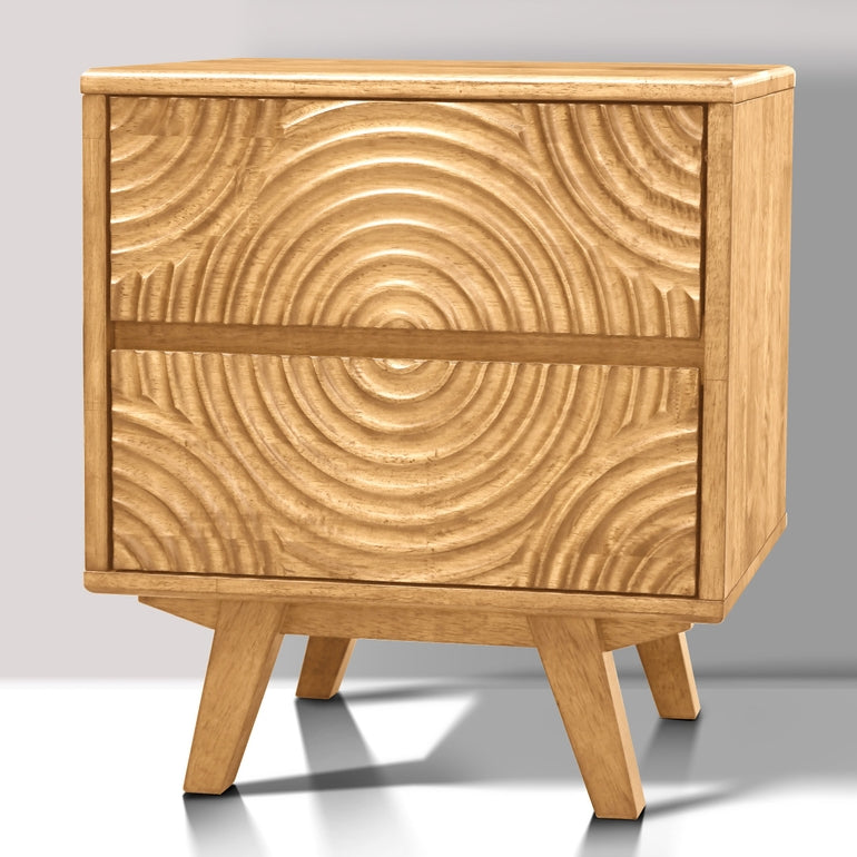 Acacia Harmony Nightstand with 2 Drawers